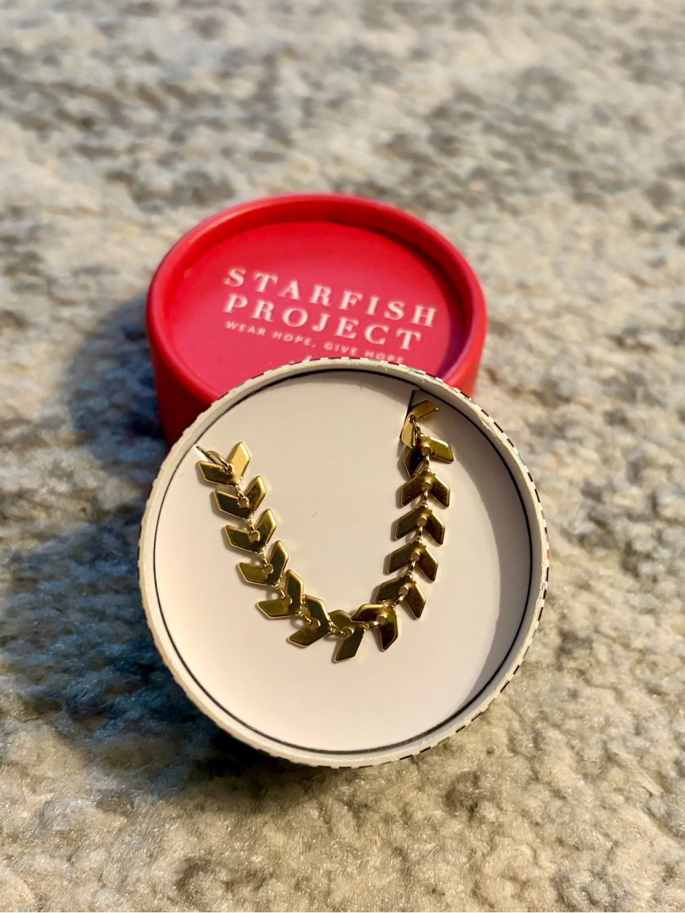 Starfish Project Ellen 14K Gold-Plated Chevron Link Bracelet NIB